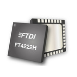 FTDI Chip FT4222HQ-D-T, USB Controller, 3.4Mbps, 5 V, 32-Pin VQFN