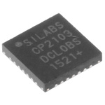 Silicon Labs CP2103-GM, USB Controller, 12Mbps, USB to UART, 3.3 V, 28-Pin QFN