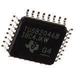 Texas Instruments TUSB2046BVF, USB Transceiver, 5-Channel, 12Mbps, USB 2.1, 3.3 V, 32-Pin LQFP