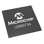 Microchip USB5734-I/MR, USB Controller, 5Gbit/s, USB 3.0, 1.2 V, 3.3 V, 64-Pin SQFN