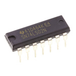 Texas Instruments SN74LS02N, Quad 2-Input NOR Logic Gate, 14-Pin PDIP