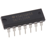 Texas Instruments SN74LS06N Hex Inverter, 14-Pin PDIP