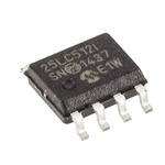 Microchip 25LC512-I/SN, 512kbit Serial EEPROM Memory, 50ns 8-Pin SOIC Serial-SPI