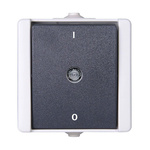 Grey Intermediate IP44 Light Switch Light Grey, 1 Way Screwless, 1 Gang, 250 V LED IP44 Thermoplastic 2