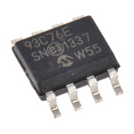 Microchip 93C76-E/SN, 8kbit Serial EEPROM Memory, 400ns 8-Pin SOIC Serial-3 Wire