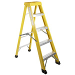 RS PRO Fibreglass 5 steps Step Ladder, 1.33m platform height