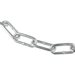 RS PRO Galvanised Steel Chain, 10m Length, 130 kg Lifting Load