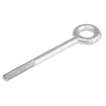 RS PRO Galvanised Metal Eye Bolt, M12 Thread, 50mm Thread Length, 24mm Internal Eye Diameter, 48mm Outer Eye Diameter