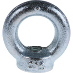 RS PRO Carbon Steel Eye Nut, M10 Thread, 25mm Internal Eye Diameter, 45mm Outer Eye Diameter, 0.23t Load