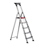 RS PRO Aluminium 5 steps Step Ladder, 1.041m platform height, 1.677m open length