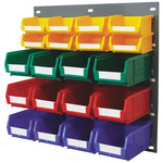 RS PRO PP Louvre Panel Storage Unit, 438mm x 457mm, Blue, Green, Red, Yellow