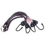 RS PRO 4 Hooks Bungee Cord, 600mm Long, 8 mm Diameter