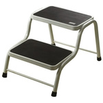 RS PRO 2 Tread Steel Steps 0.38m Platform Height, White