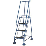 RS PRO 4 Tread Steel Steps 1.03m Platform Height, Blue