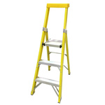RS PRO Fibreglass 3 steps Step Ladder, 0.71m platform height