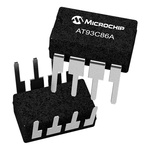 Microchip AT93C86A-10PU-2.7, 16kbit EEPROM Memory, 250ns 8-Pin PDIP Serial-3 Wire