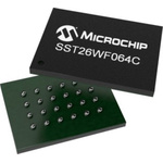 Microchip 64Mbit Serial-SPI Flash Memory 8-Pin WDFN, SST26WF064C-104I/MF