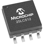 Microchip 25LC512-I/SM, 512kbit Serial EEPROM Memory, 50ns 8-Pin SOIJ Serial-SPI