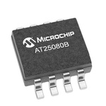 Microchip AT25080B-SSHL-T, 8kbit EEPROM Memory Chip, 80ns 8-Pin SOIC-8 Serial-SPI