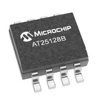 Microchip AT25128B-SSHL-T, 128kbit EEPROM Memory Chip, 80ns 8-Pin SOIC-8 Serial-SPI