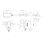 AC DC Adapter 12V, 4A, 1 Output, UK