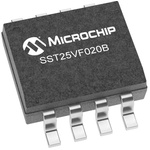 Microchip 2Mbit SPI Flash Memory 8-Pin SOIC, SST25VF020B-80-4I-SAE-T