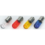 LED Reflector Bulb, BA9s, Yellow, Single Chip, 10mm dia., 28V dc