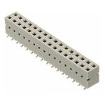Amphenol ICC Female PCBEdge Connector, SMT Mount, 22 Way, 2 Row, 2.54mm Pitch, 2 (Load) A, 3 A
