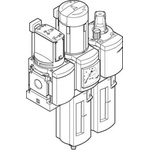 Festo G 1/4 Filter Regulator Lubricator, Manual Drain, 40μm Filtration Size