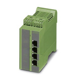 Phoenix Contact Ethernet Switch, 4 RJ45 port, 24V dc, 100Mbit/s Transmission Speed, DIN Rail Mount FL PSE 2TX