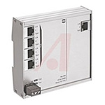 Harting Unmanaged Ethernet Switch, 5 RJ45 port, 24 V dc, 48 V dc, 54 V dc, 10/100Mbit/s Transmission Speed, DIN Rail