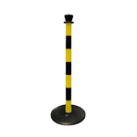 RS PRO Black & Yellow Barrier, Post Kit includes: Base