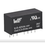 Wurth Elektronik 17791063215, 1-Channel, Isolated, Regulated DC-DC Converter, Adjustable, 300mA 8-Pin, SIP