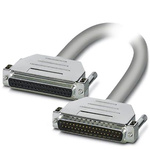 Phoenix Contact D-Sub 37-Pin to D-Sub 37-Pin Female, Male Cable & Connector, 25 V ac, 60 V dc