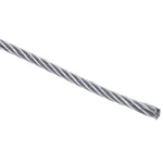 RS PRO Galvanised Metal Wire Rope, 75m