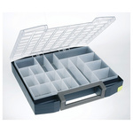 Raaco 18 Cell Blue PC, PP Compartment Box, 78mm x 465mm x 401mm
