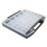 Raaco 45 Cell Grey PC, PP Compartment Box, 55mm x 421mm x 361mm