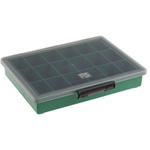 Raaco 18 Cell Green PP Compartment Box, 43mm x 240mm x 195mm