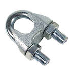 RS PRO Carbon Steel (U-Bolt), Steel (Bridge) 5mm Diameter Wire Rope Grip