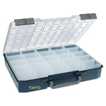 Raaco 25 Cell Blue PC, PP Compartment Box, 80mm x 415mm x 330mm