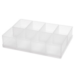 Raaco 8 Cell Transparent Polypropylene, Adjustable Insert, 47mm x 220mm x 160mm