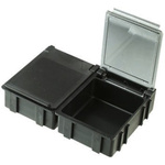 Licefa Grey, Transparent ABS Compartment Box, 15mm x 37mm x 41mm