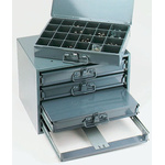 Durham 32 Cell Grey Steel Compartment Box, 76mm x 457mm x 304mm