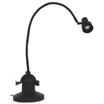 Sunnex Halogen Desk Lamp, 20 W, Reach:700mm, Flexible Neck, Black, 240 V ac, Lamp Included