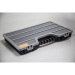 RS PRO 17 Cell Black, Transparent PP, Adjustable Compartment Box, 60mm x 510mm x 330mm