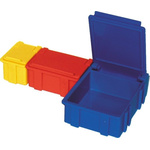 Licefa Transparent, Yellow ABS Compartment Box, 21mm x 42mm x 29mm