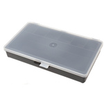 Raaco 7 Cell Black PP Compartment Box, 41mm x 271mm x 173mm