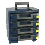 Raaco 4 Cell Blue Compartment Box, 342mm x 347mm x 305mm
