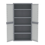 RS PRO 2 Door PP  Lockable Floor Standing Storage Cabinet, 1800 x 897 x 537mm