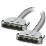 Phoenix Contact D-Sub 37-Pin to D-Sub 37-Pin Male Cable & Connector, 25 V ac, 60 V dc